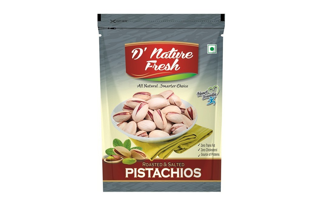 D'nature Fresh Roasted & Salted Pistachios    Pack  200 grams